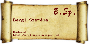 Bergl Szeréna névjegykártya